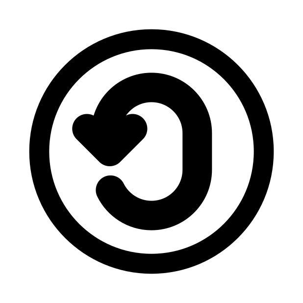 circled anticlockwise arrow transparent PNG icon, color version, 618 by 618 pixels
