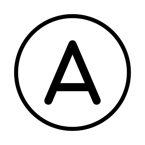 regional indicator A transparent PNG icon, color version, 618 by 618 pixels