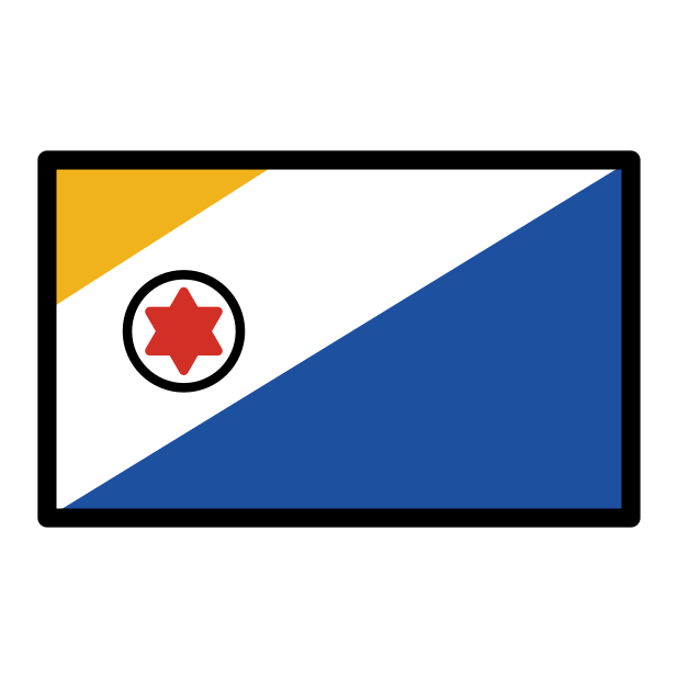 flag: Caribbean Netherlands transparent PNG icon, color version, 618 by 618 pixels