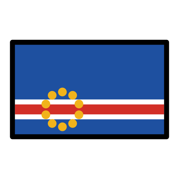 flag: Cape Verde transparent PNG icon, color version, 618 by 618 pixels