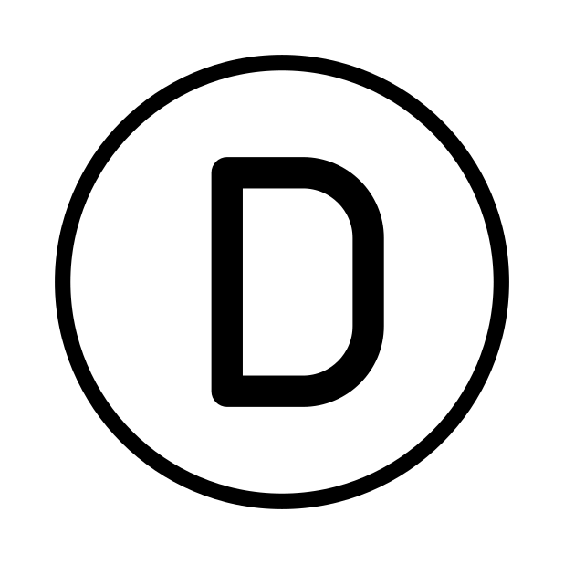 regional indicator D transparent PNG icon, color version, 618 by 618 pixels