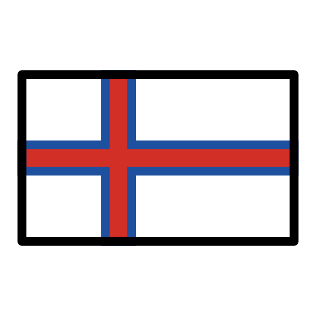 flag: Faroe Islands transparent PNG icon, color version, 618 by 618 pixels