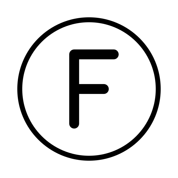 regional indicator F transparent PNG icon, color version, 618 by 618 pixels