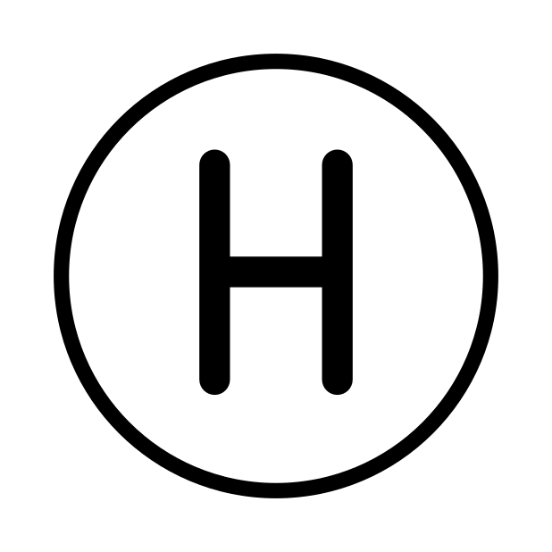 regional indicator H transparent PNG icon, color version, 618 by 618 pixels