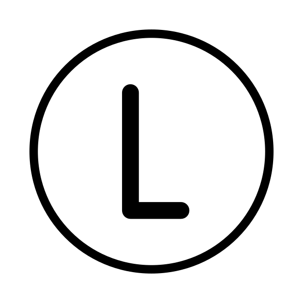 regional indicator L transparent PNG icon, color version, 618 by 618 pixels