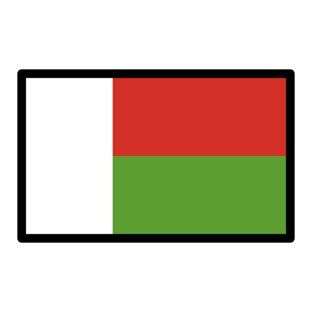 flag: Madagascar transparent PNG icon, color version, 618 by 618 pixels