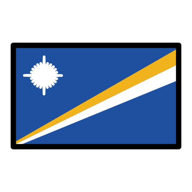 flag: Marshall Islands transparent PNG icon, color version, 618 by 618 pixels