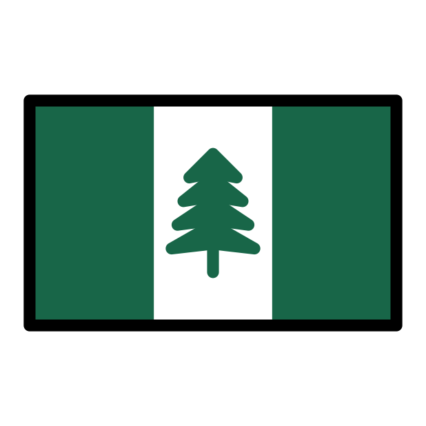 flag: Norfolk Island transparent PNG icon, color version, 618 by 618 pixels