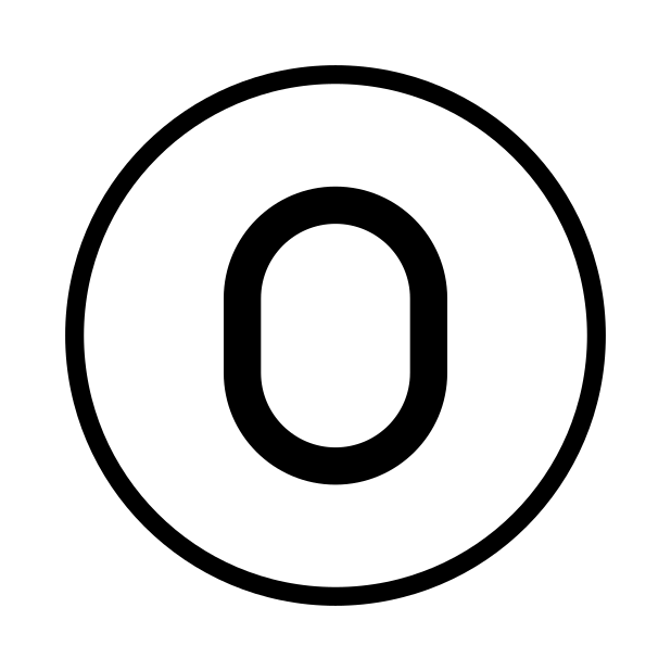 regional indicator O transparent PNG icon, color version, 618 by 618 pixels