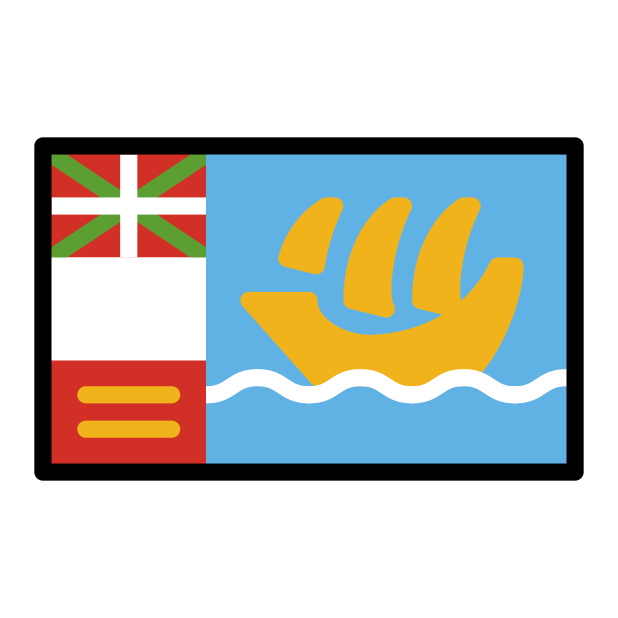 flag: St. Pierre & Miquelon transparent PNG icon, color version, 618 by 618 pixels