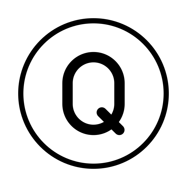 regional indicator Q transparent PNG icon, color version, 618 by 618 pixels