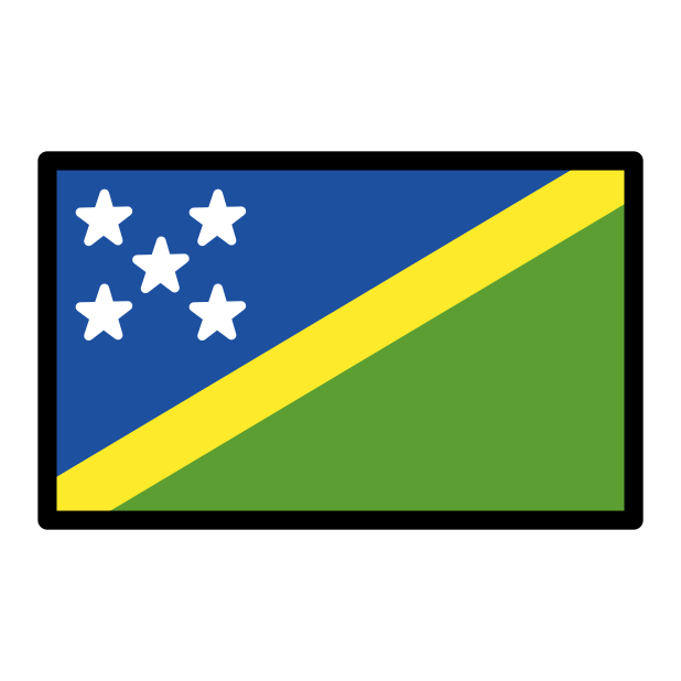 flag: Solomon Islands transparent PNG icon, color version, 618 by 618 pixels