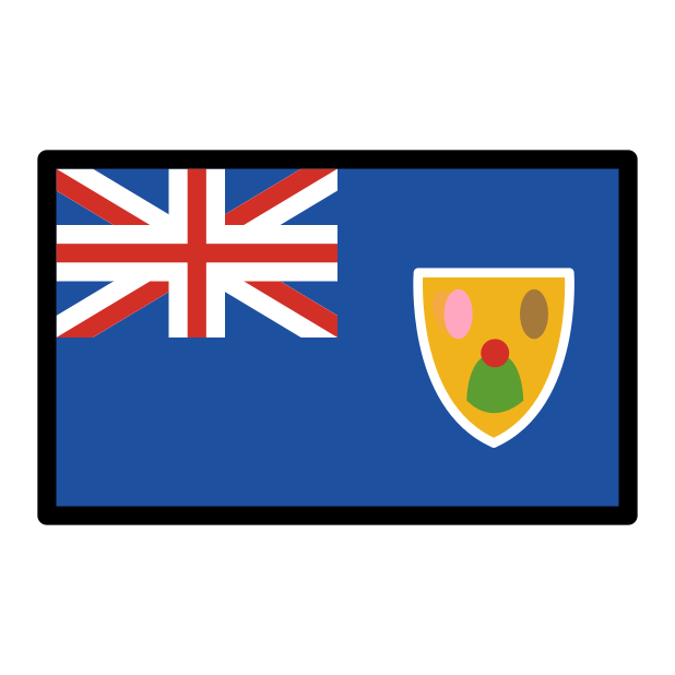 flag: Turks & Caicos Islands transparent PNG icon, color version, 618 by 618 pixels