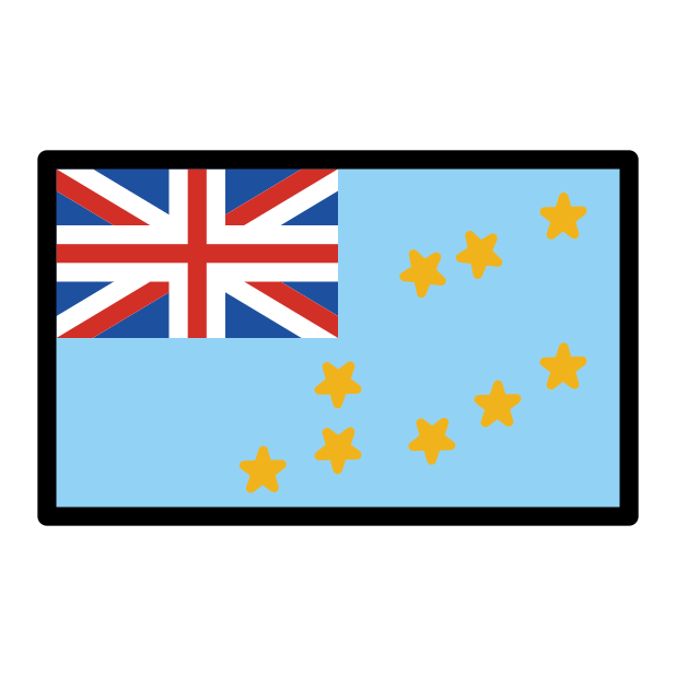flag: Tuvalu transparent PNG icon, color version, 618 by 618 pixels
