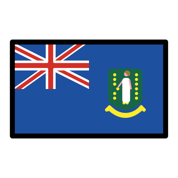 flag: British Virgin Islands transparent PNG icon, color version, 618 by 618 pixels