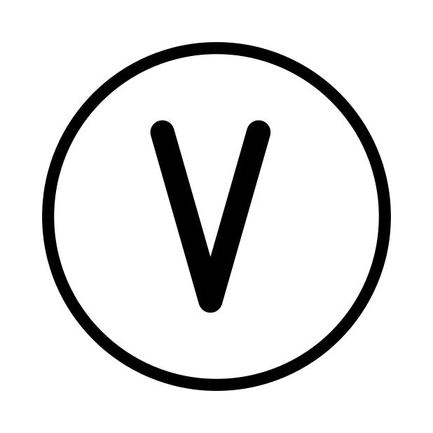 regional indicator V transparent PNG icon, color version, 618 by 618 pixels