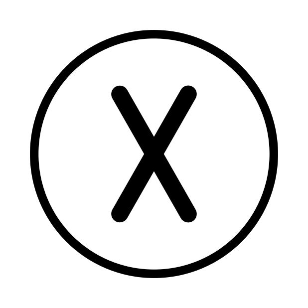 regional indicator X transparent PNG icon, color version, 618 by 618 pixels