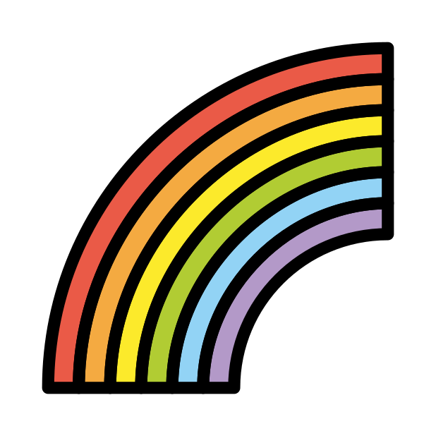 rainbow transparent PNG icon, color version, 618 by 618 pixels