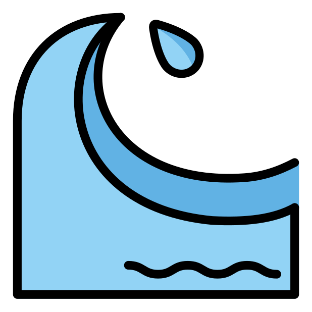 water wave transparent PNG icon, color version, 618 by 618 pixels