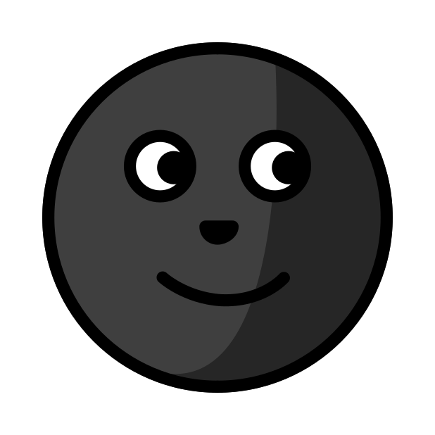 new moon face transparent PNG icon, color version, 618 by 618 pixels