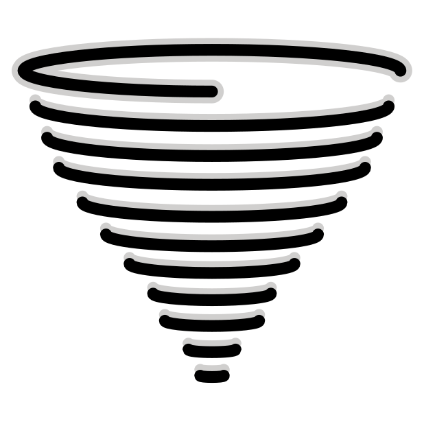tornado transparent PNG icon, color version, 618 by 618 pixels