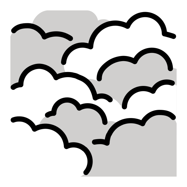 fog transparent PNG icon, color version, 618 by 618 pixels