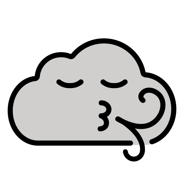 wind face transparent PNG icon, color version, 618 by 618 pixels