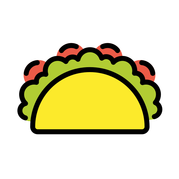 taco transparent PNG icon, color version, 618 by 618 pixels