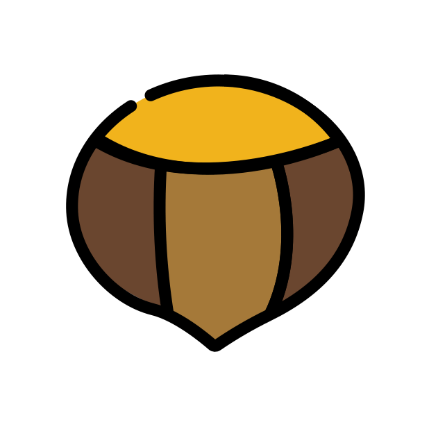 chestnut transparent PNG icon, color version, 618 by 618 pixels