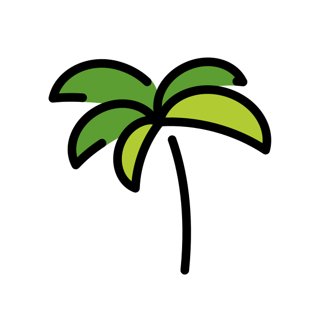 palm tree transparent PNG icon, color version, 618 by 618 pixels