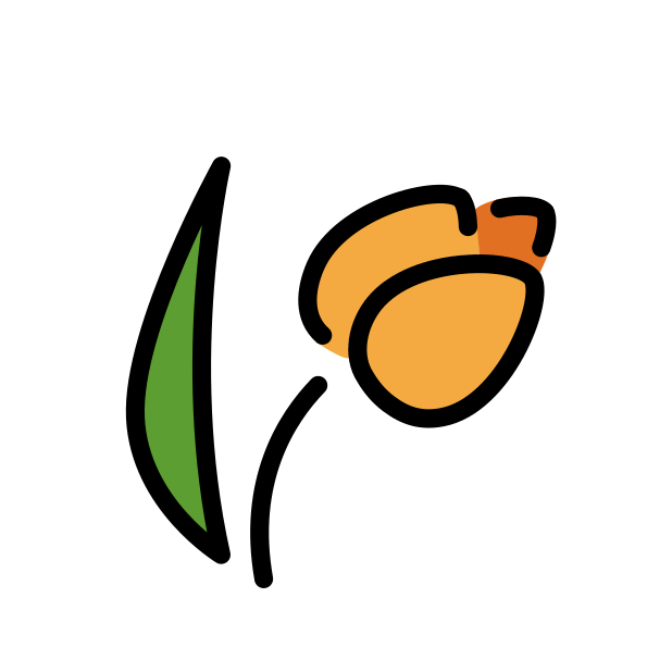 tulip transparent PNG icon, color version, 618 by 618 pixels