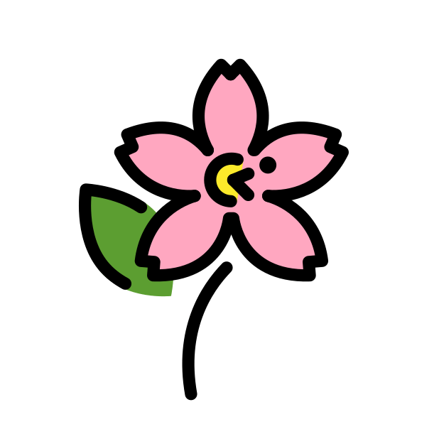 cherry blossom transparent PNG icon, color version, 618 by 618 pixels