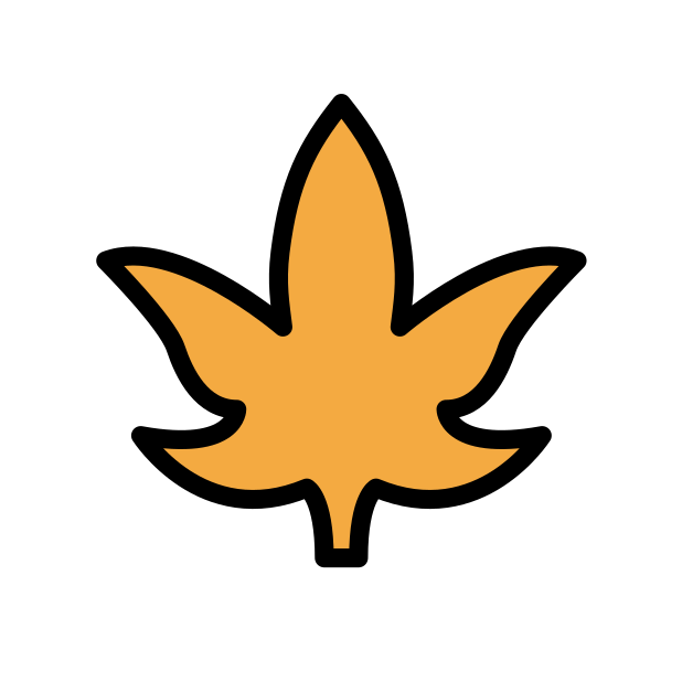 maple leaf transparent PNG icon, color version, 618 by 618 pixels