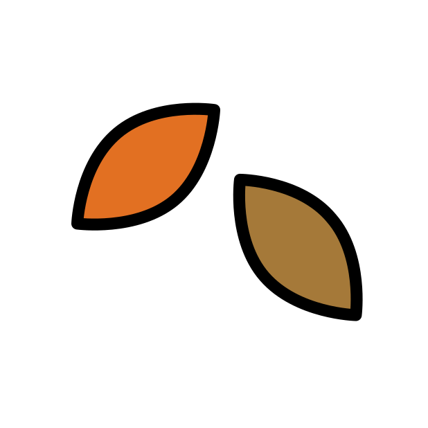 fallen leaf transparent PNG icon, color version, 618 by 618 pixels