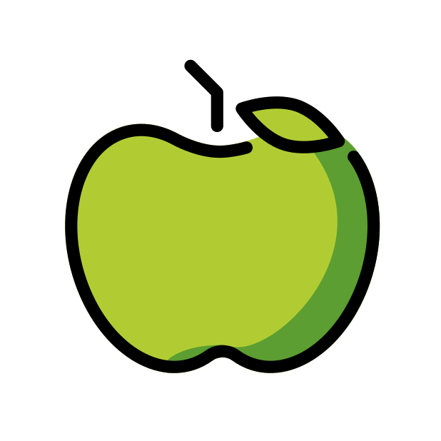 green apple transparent PNG icon, color version, 618 by 618 pixels