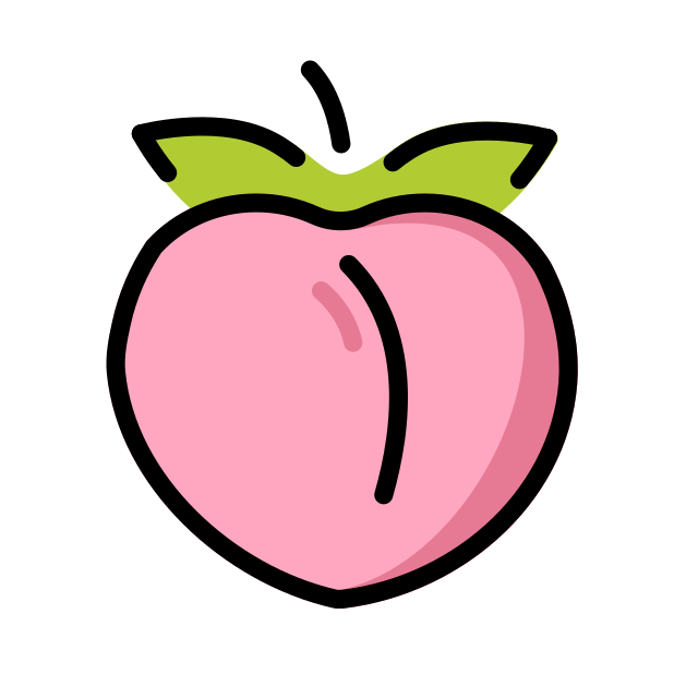 peach transparent PNG icon, color version, 618 by 618 pixels