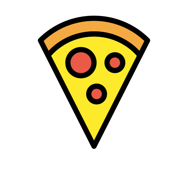 pizza transparent PNG icon, color version, 618 by 618 pixels