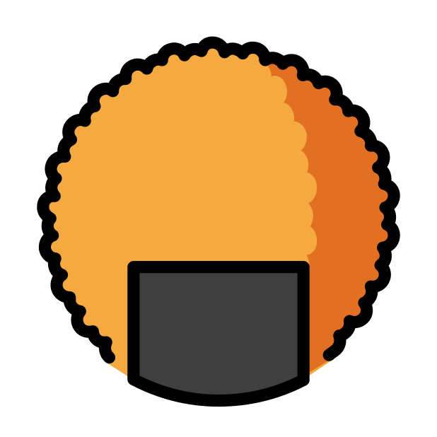 rice cracker transparent PNG icon, color version, 618 by 618 pixels