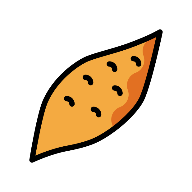 roasted sweet potato transparent PNG icon, color version, 618 by 618 pixels