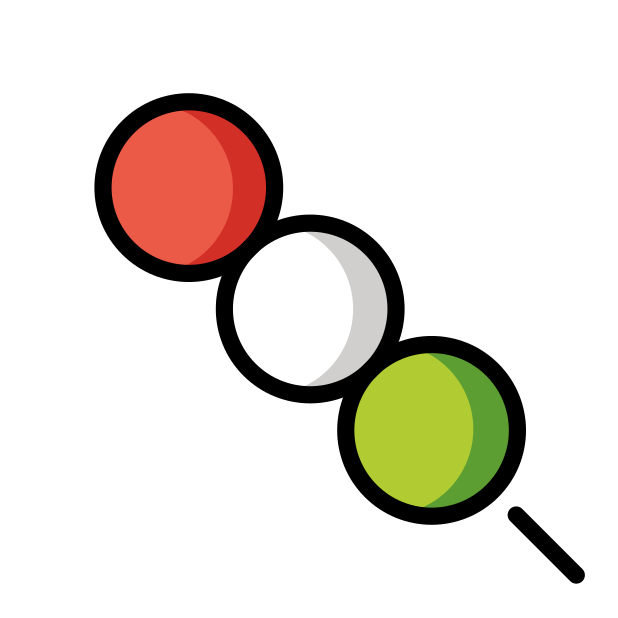 dango transparent PNG icon, color version, 618 by 618 pixels