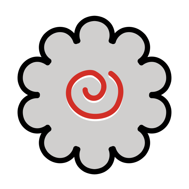fish cake with swirl transparent PNG icon, color version, 618 by 618 pixels