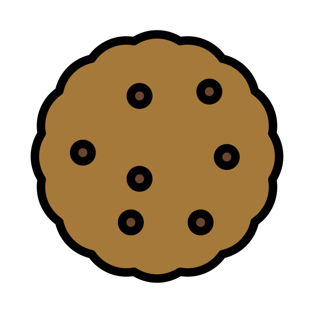cookie transparent PNG icon, color version, 618 by 618 pixels