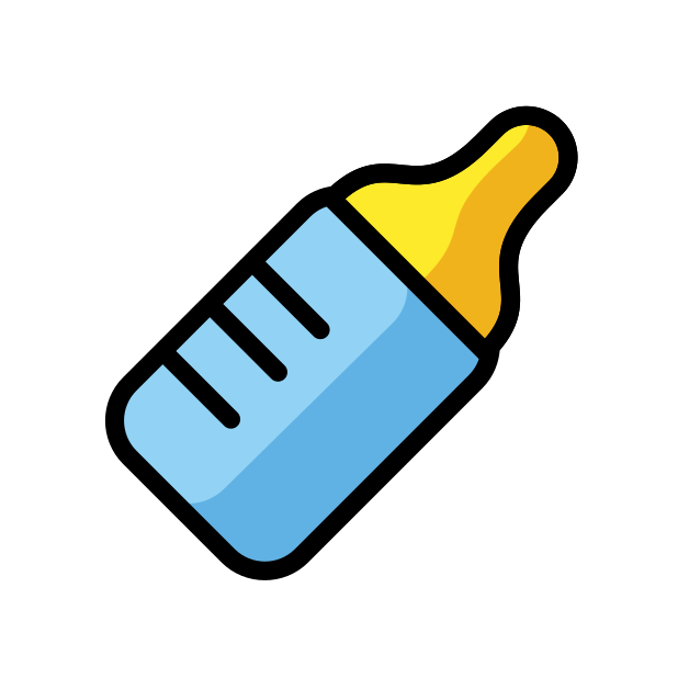 baby bottle transparent PNG icon, color version, 618 by 618 pixels
