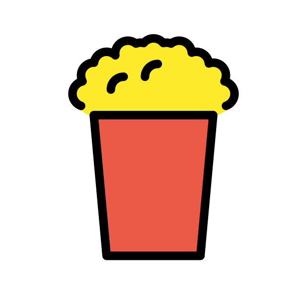 popcorn transparent PNG icon, color version, 618 by 618 pixels