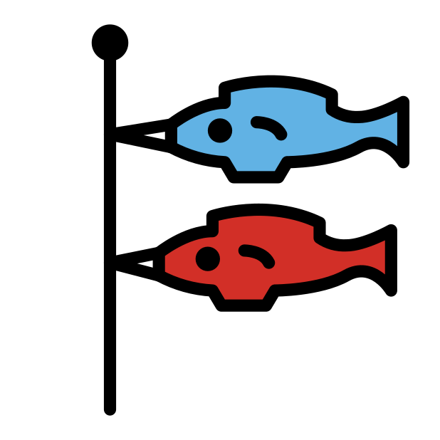 carp streamer transparent PNG icon, color version, 618 by 618 pixels