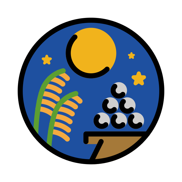 moon viewing ceremony transparent PNG icon, color version, 618 by 618 pixels