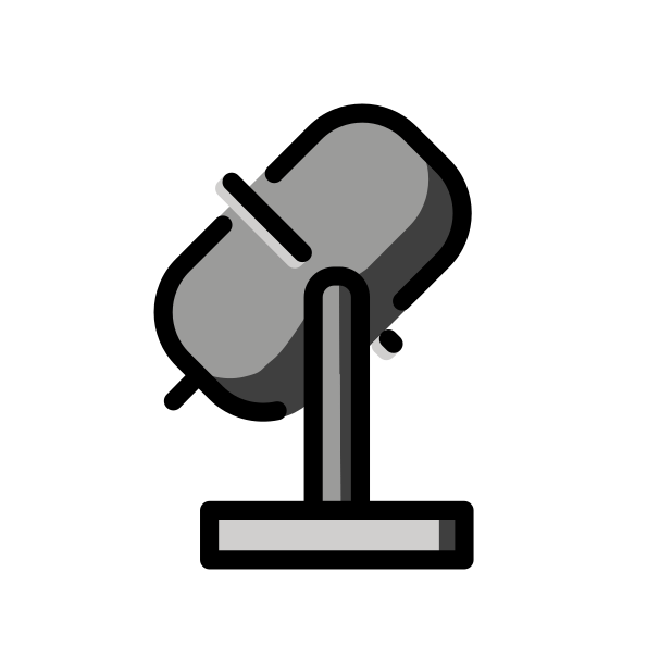 studio microphone transparent PNG icon, color version, 618 by 618 pixels