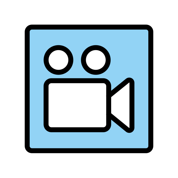 cinema transparent PNG icon, color version, 618 by 618 pixels