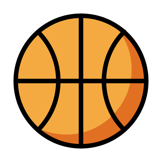 basketball transparent PNG icon, color version, 618 by 618 pixels