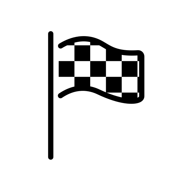 chequered flag transparent PNG icon, color version, 618 by 618 pixels